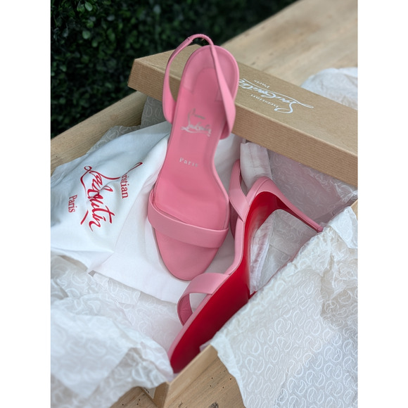Christian Louboutin Pink O Marilyn 85 Sandals Size 40 - Picture 7 of 8